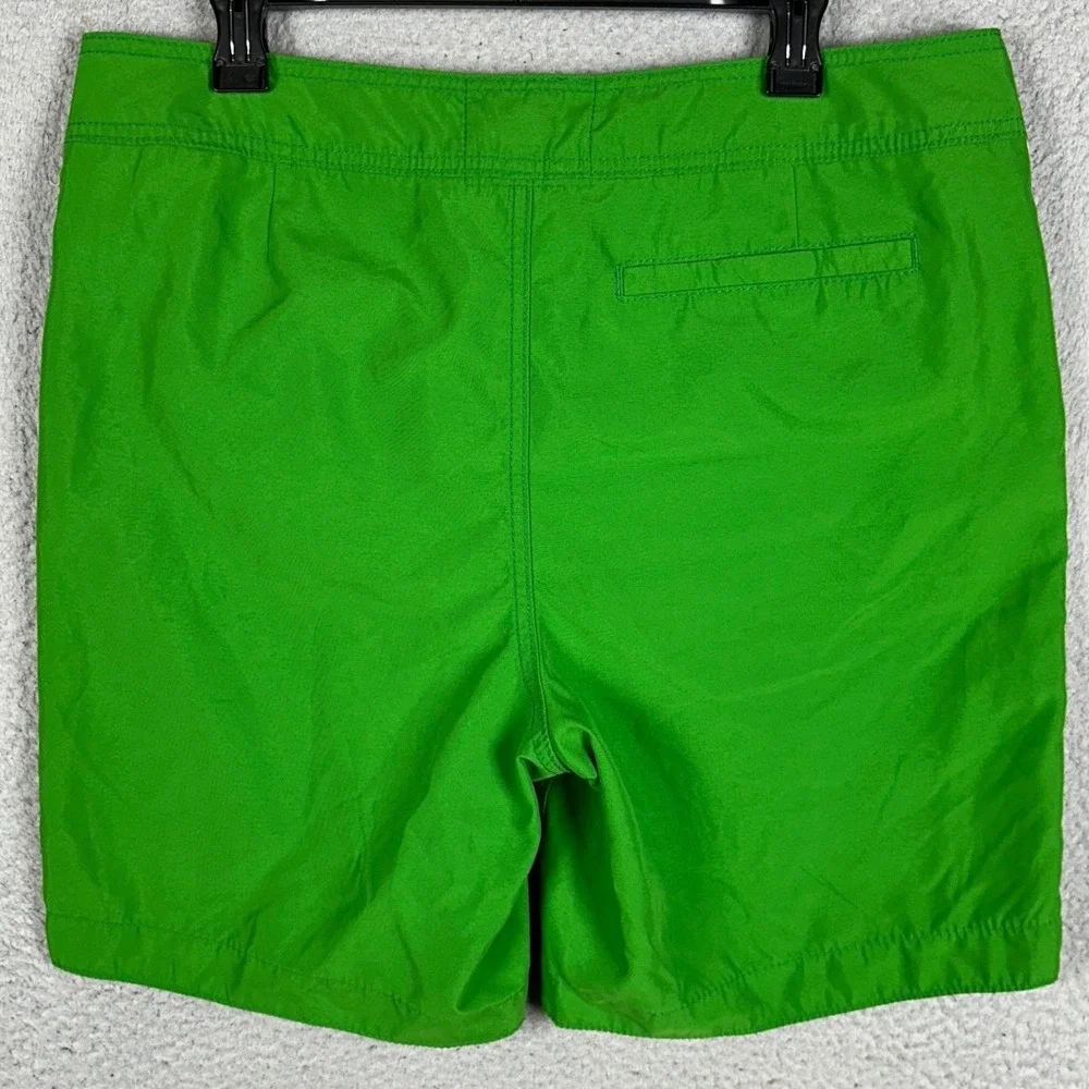 Abercrombie Fitch Swim Trunks Mens XL Green Stripes Y2K Mesh Lined Board Shorts